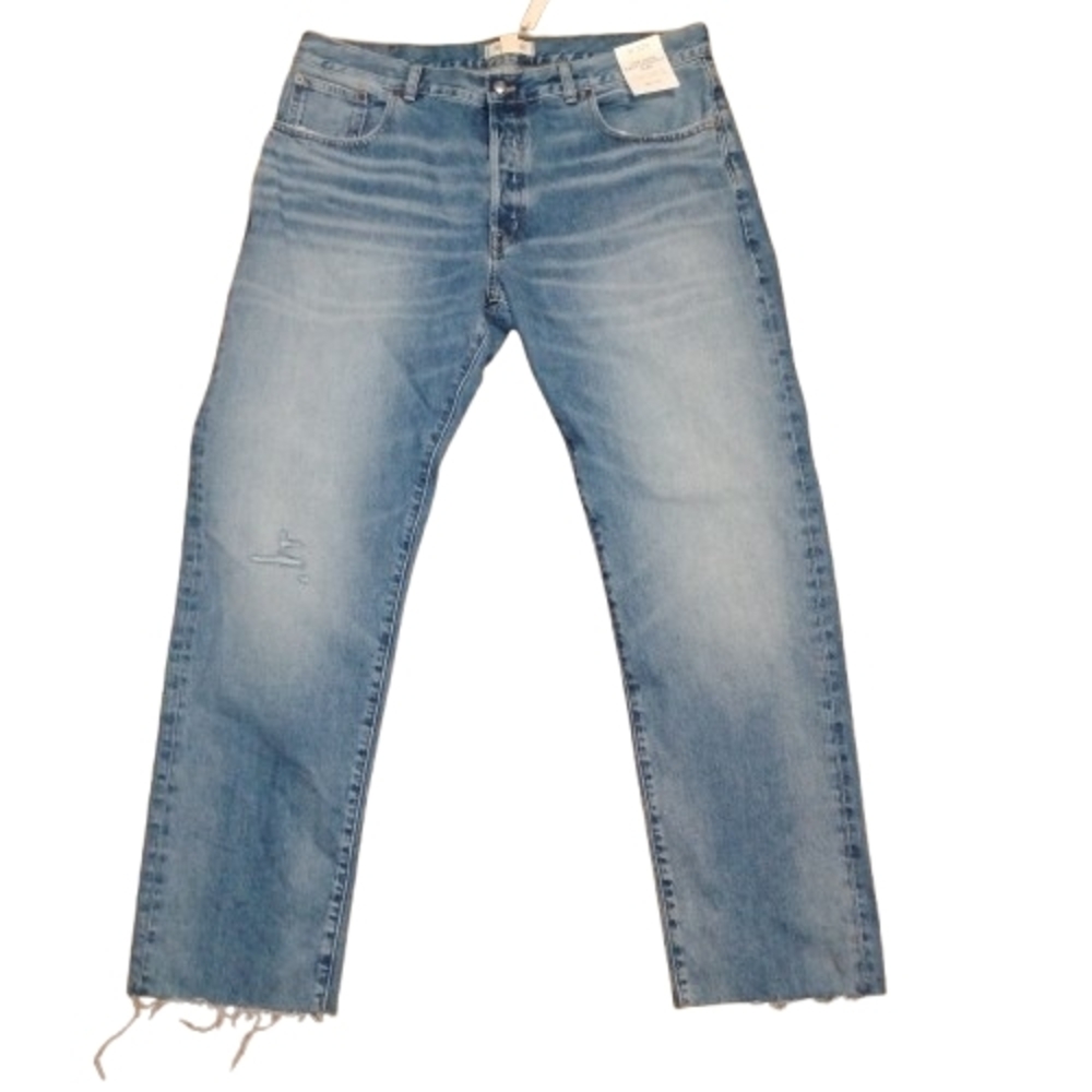 New Madewell Womens The Dean Easy Straight Jeans W 32T High-rise Button fly